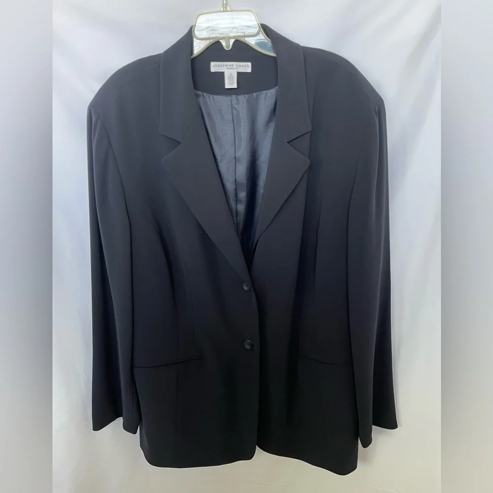 Women’s Navy Blue Josephine Chaus Blazer, Size 22 - Picture 1 of 7
